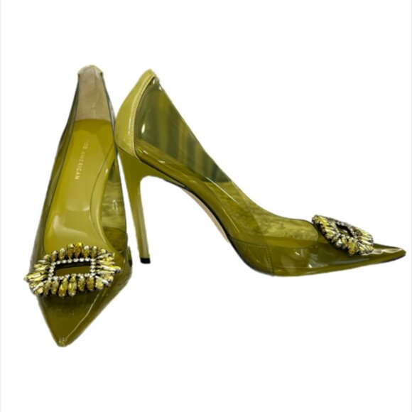 Good American Olive/Gold CINDER-F*CKING-RELLA PUMP Size 13 - Picture 5 of 11
